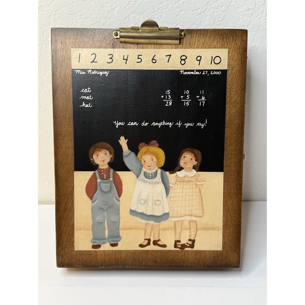 Vintage Schoolhouse Clipboard Memory Keepsakes‎ Alphabets Kids Arts Crafts Class